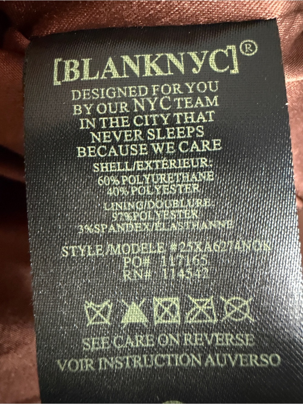 BlankNYC Ride Off Moto Jacket XL Dusty Rose Vegan Leather Cropped NWOT - Picture 8 of 10